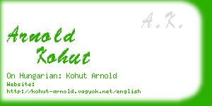 arnold kohut business card